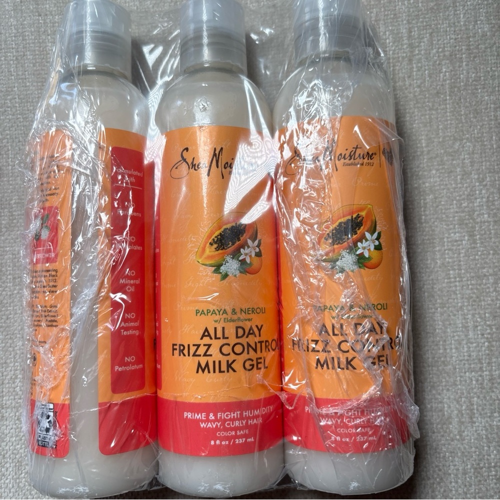 Shea Moisture Papaya & Neroli Frizz Control Milk Gel - Orange lot of 3